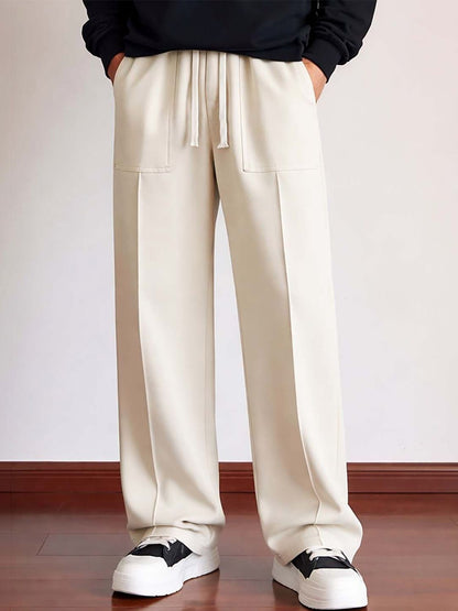 Men Wrinkle Free Pleated Trousers