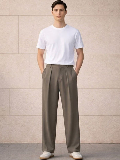 Men Pleated Trousers