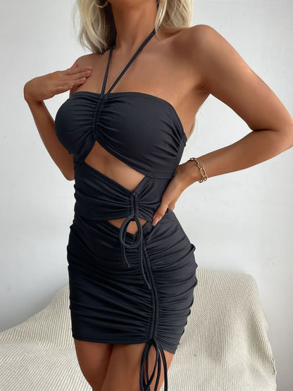 Halter Neck Bodycon Mini Dress
