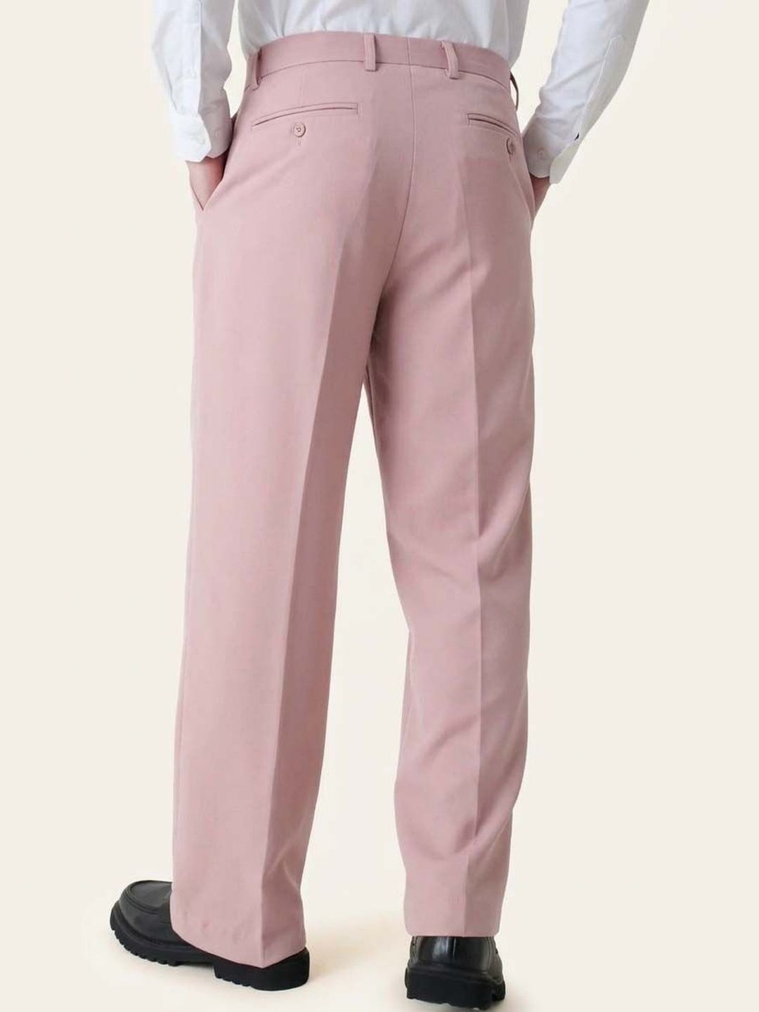 Men Wrinkle Free Pleated Trousers