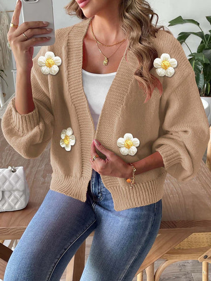 Women Cardigan with Applique Detail