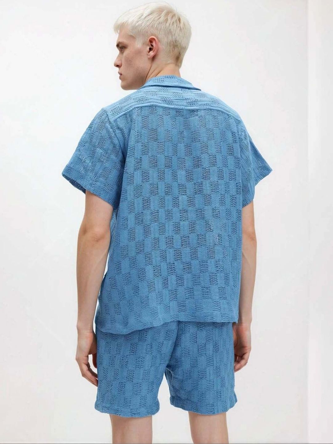 Woven Design Shirt with Shorts