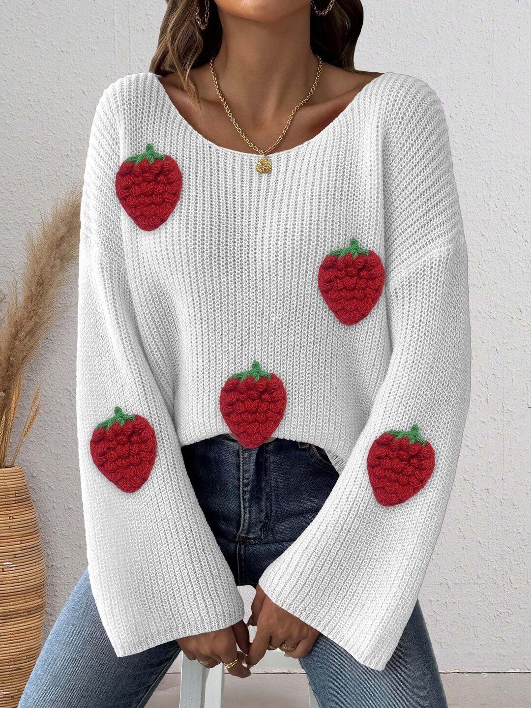 Women Pullover with Applique Detail