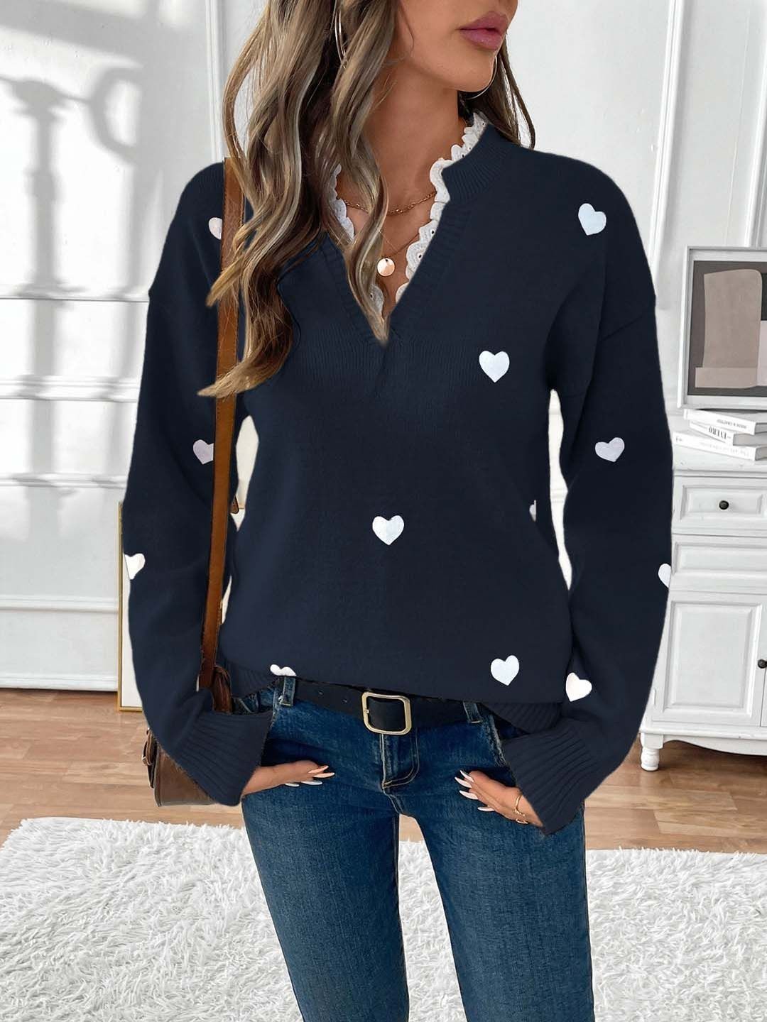 Women's Nowi Printed V-Neck Pullover