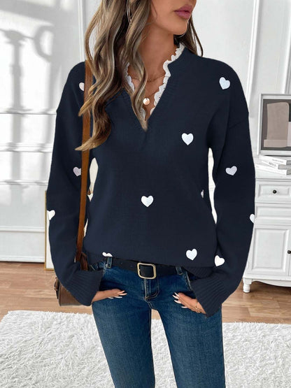 Women's Nowi Printed V-Neck Pullover
