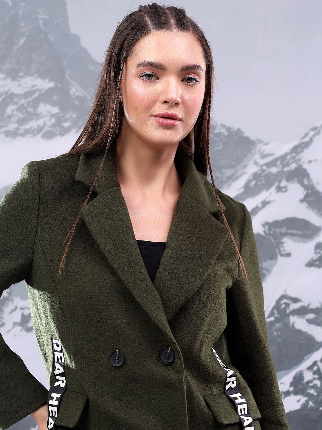 NOWI Notched Lapel Double-Breasted Casual Blazers