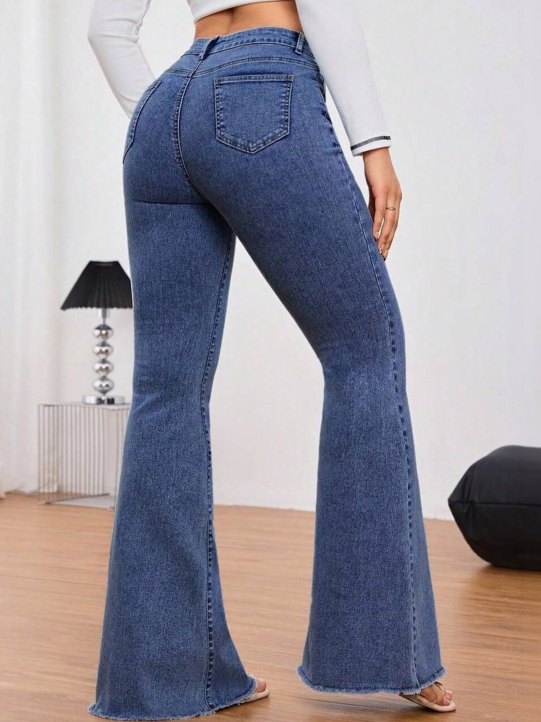 Women Bootcut High-Rise Light Fade Stretchable Jeans