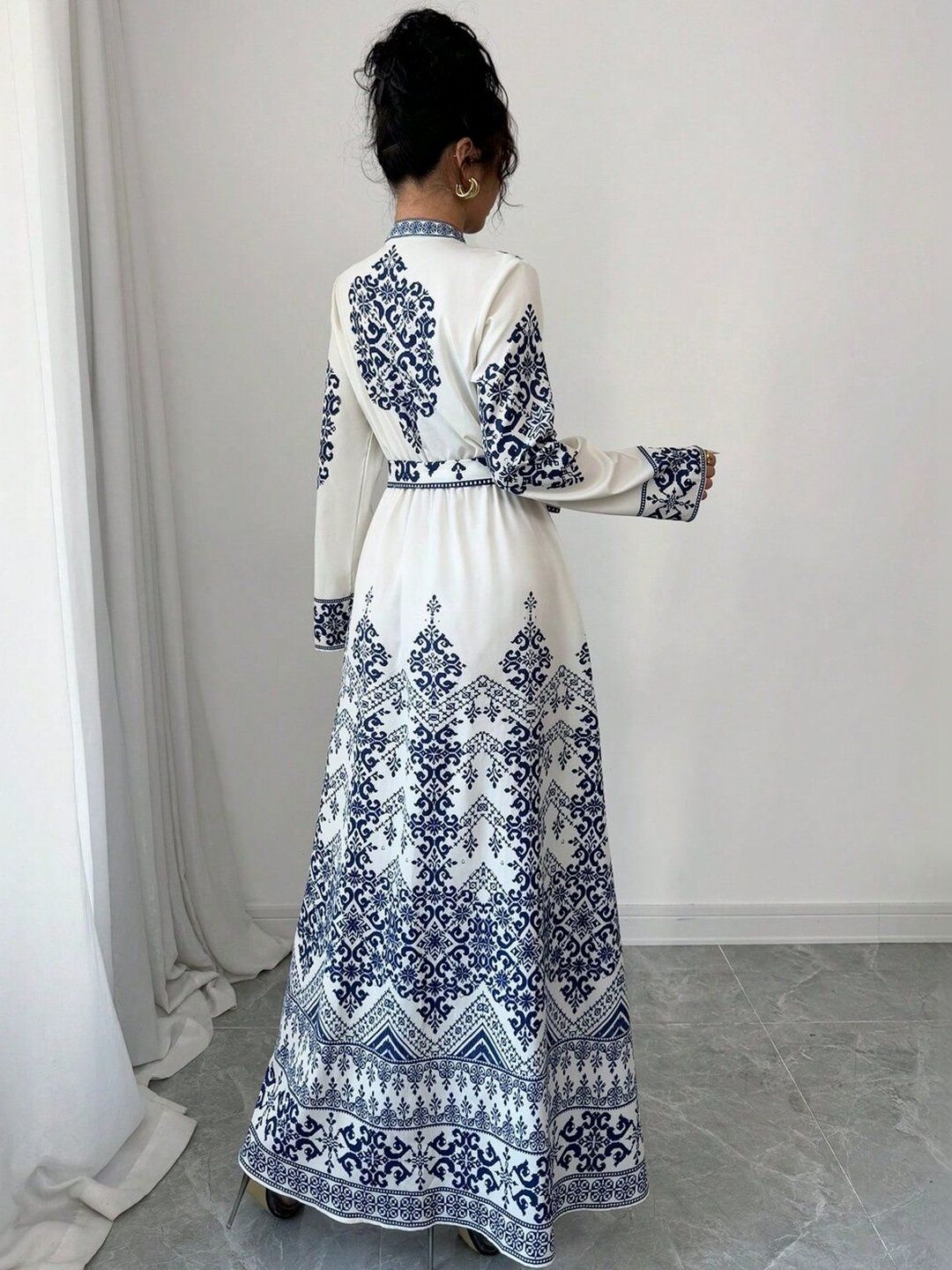 Ethnic Motifs Print A-Line Maxi Dress