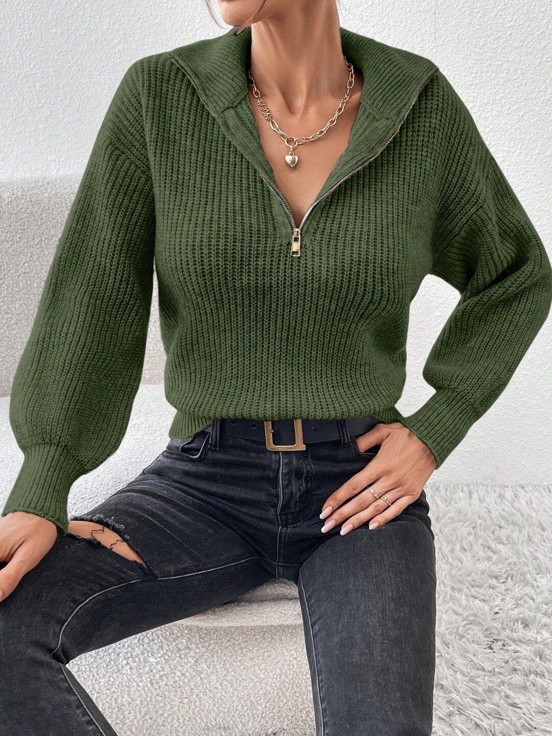 Women Ribbed Pullover