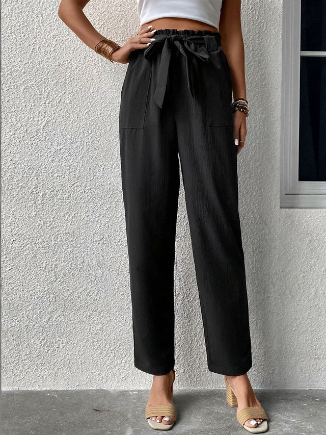 Non Iron Trousers in Black other Style 570 - Nowi Korean Fashion