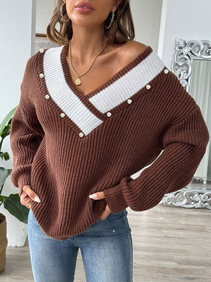 Women Colourblocked Pullover