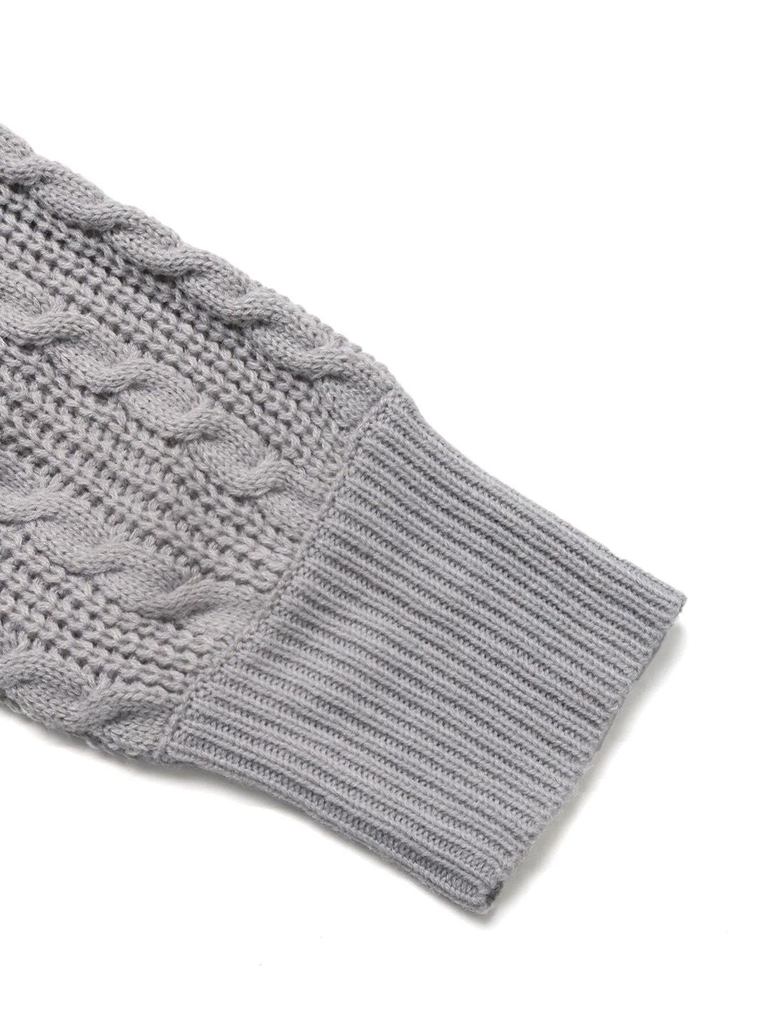 Women's Grey Cable Knit Pullover