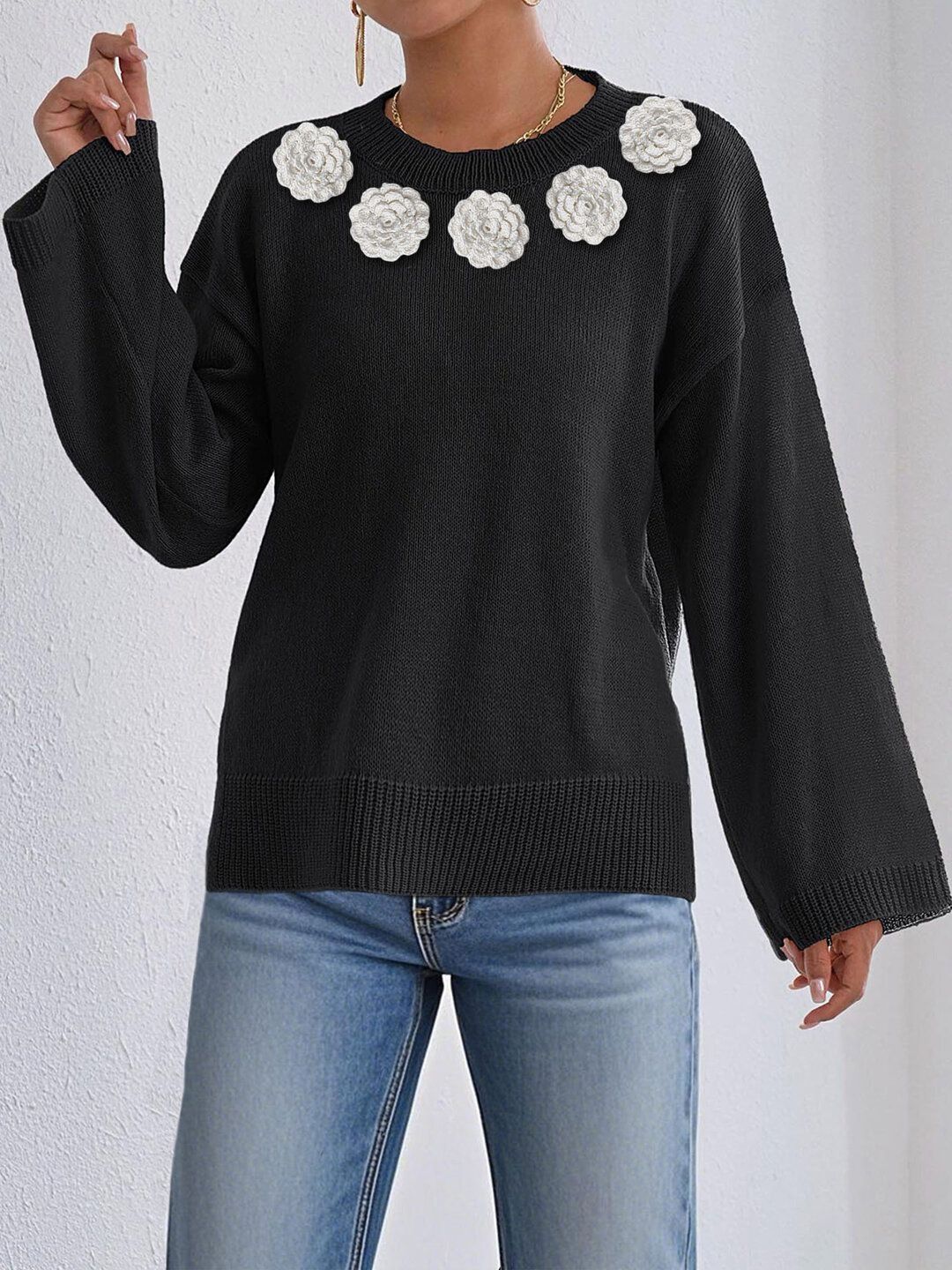 Women Pullover with Embellished Detail