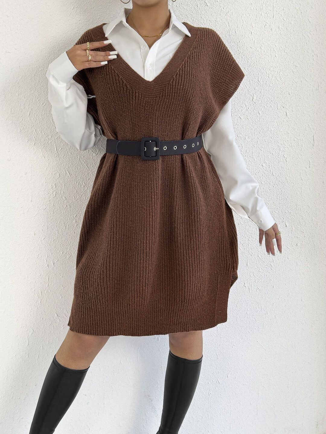 Women Ribbed Sweater Vest
