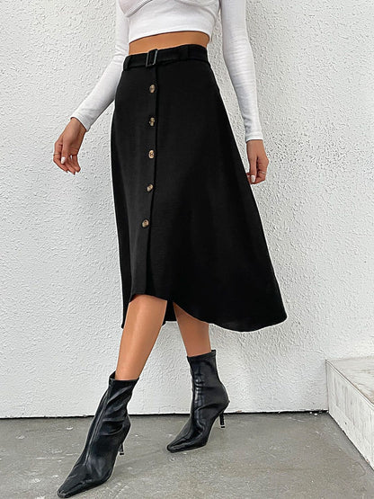 Midi Skirt With Front Split