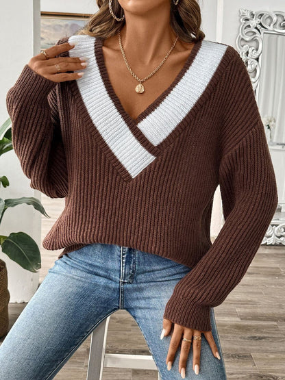 Women Colourblocked Pullover