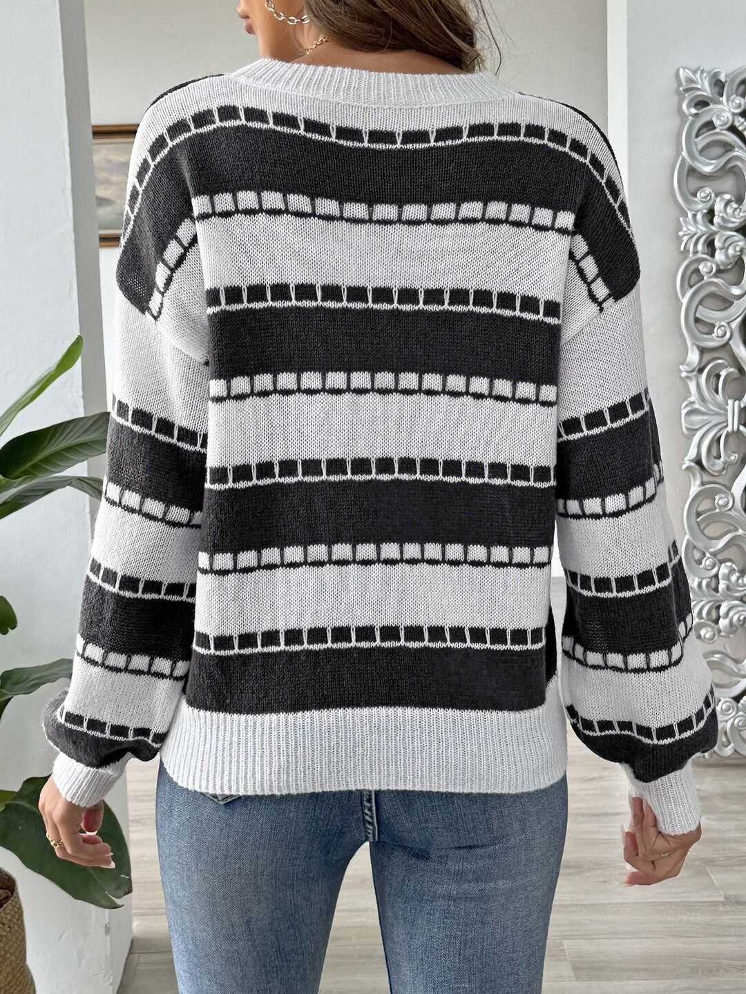 Women Striped Pullover