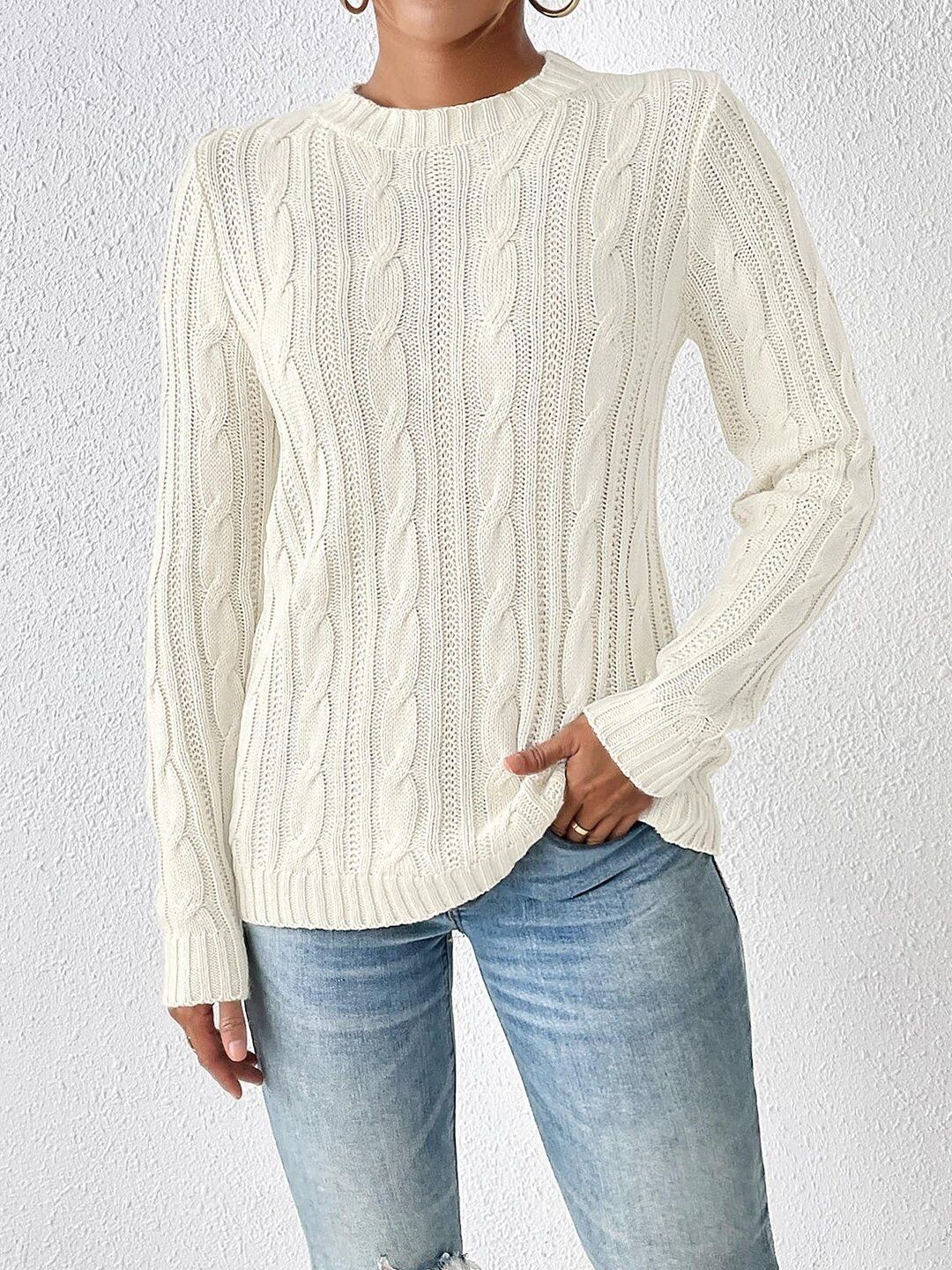 Women Cable Knit Pullover