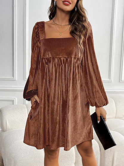 Bishop Sleeve A-Line Dress
