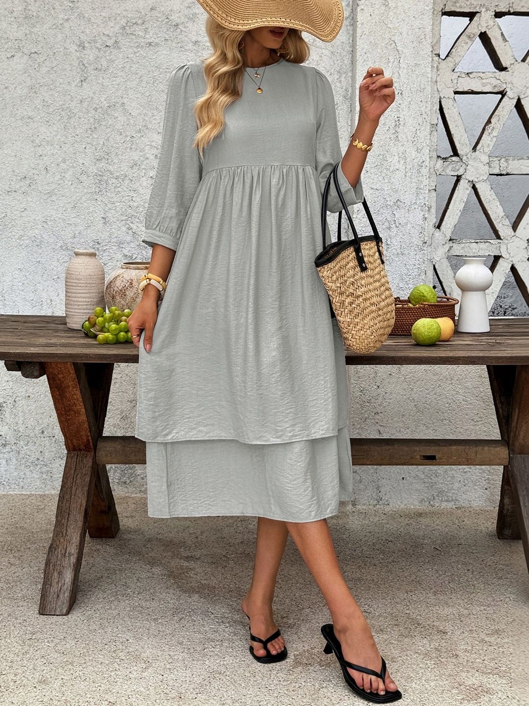 A-Line Midi Dress