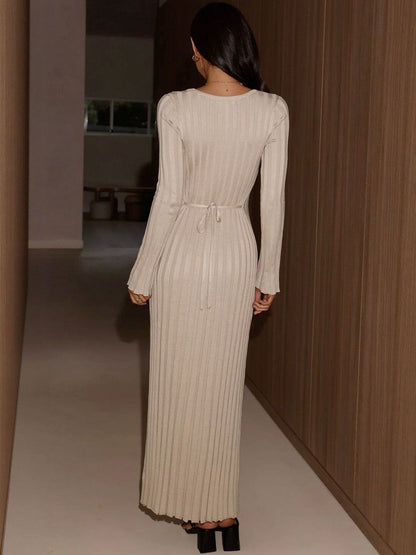 Women Ribbed Woollen Longline Pullover