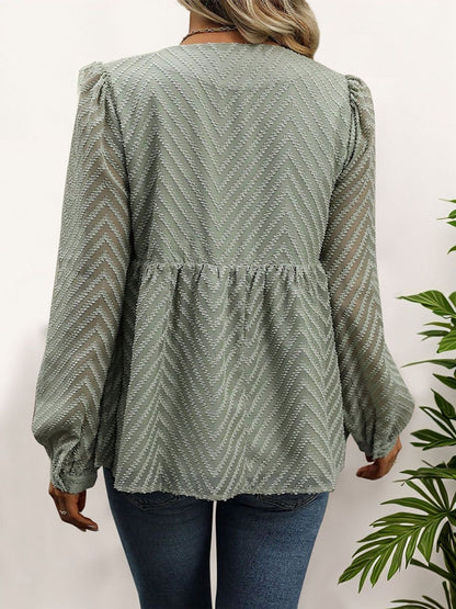 Women's Grey Nowi Peplum Top