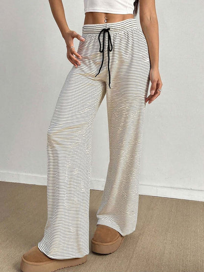 Striped Mid Rise Lounge Pants