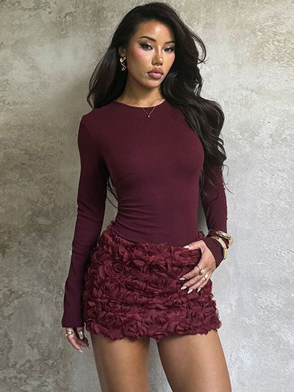 NOWI Ruffled Bodycon Mini Dress