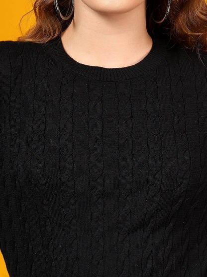 NOWI Women Cable Knit Woollen Pullover