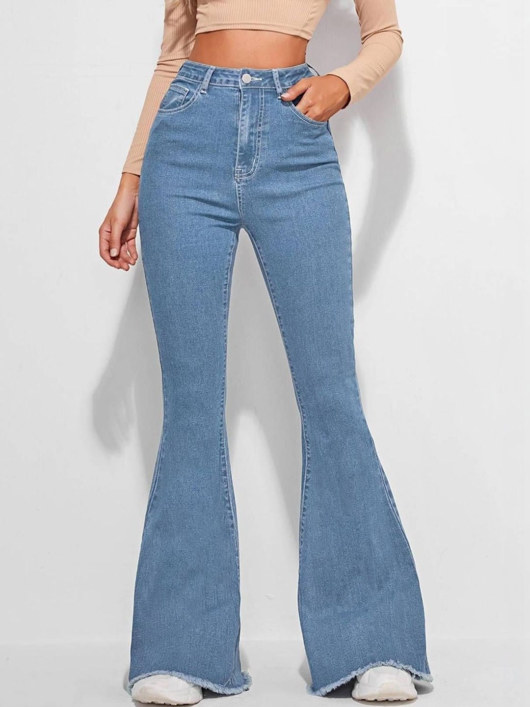 Women Bootcut High-Rise Stretchable Jeans