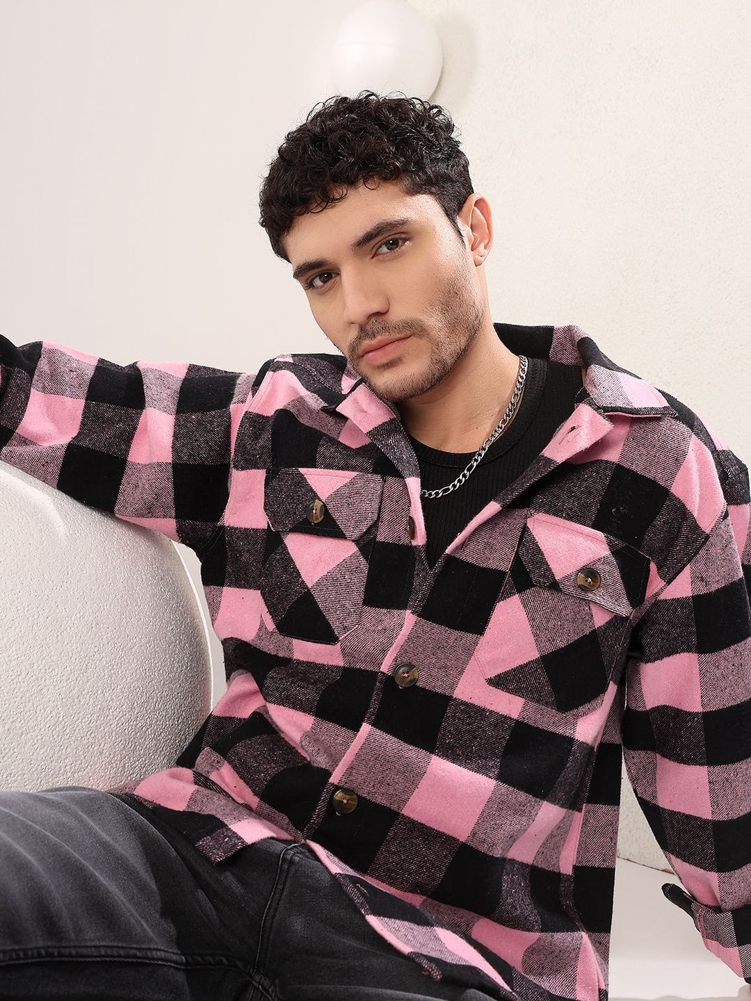 NOWI Men Buffalo Checks Checked Casual Shirt