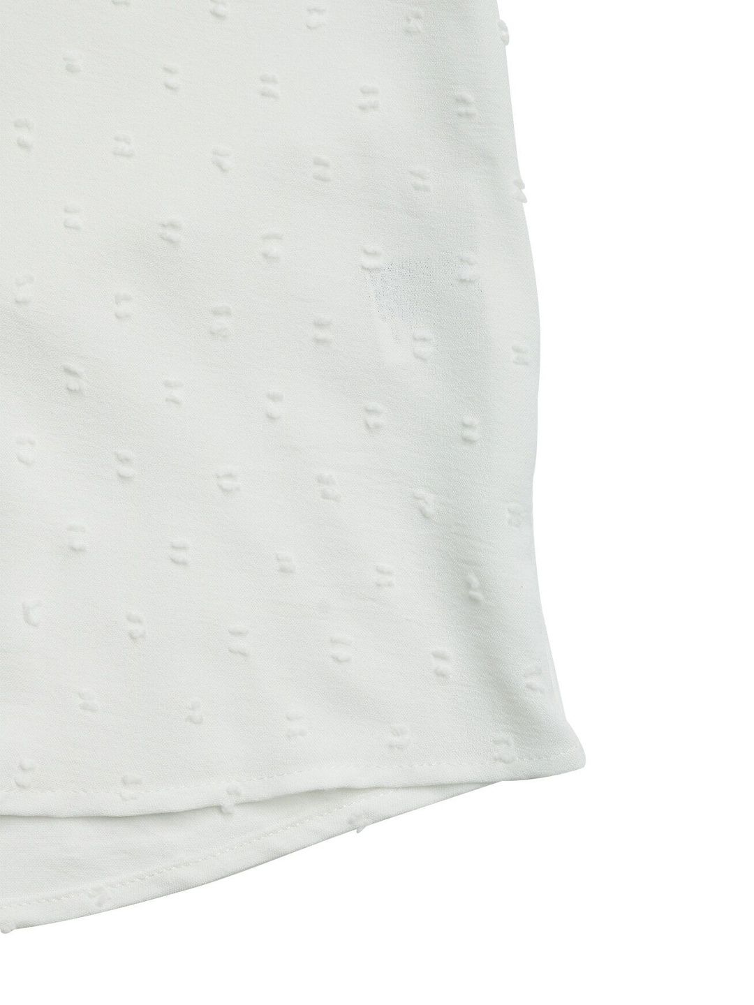 Women's White Tie-Up Neck Cotton Top