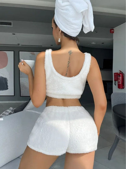 Round Neck Sleeveless Night Suit