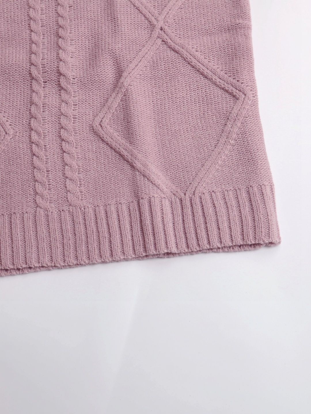 Women's Purple Cable Knit Sweater Vest