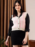 NOWI Women Fair Isle Printed Woollen Sweater Vest