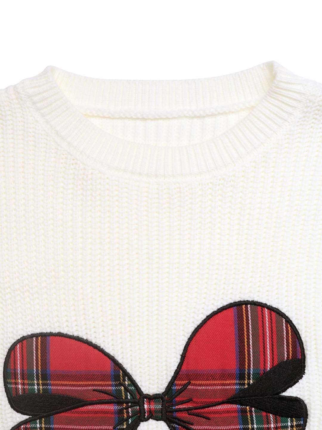 NOWI Women Embroidered Ribbed Pullover
