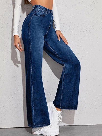 Women Straight Fit High-Rise Light Fade Stretchable Jeans