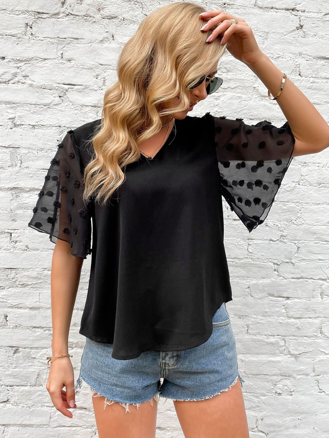 Flutter Sleeve Top