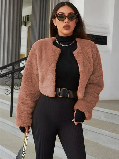 NOWI Women Crop Open Front Jacket