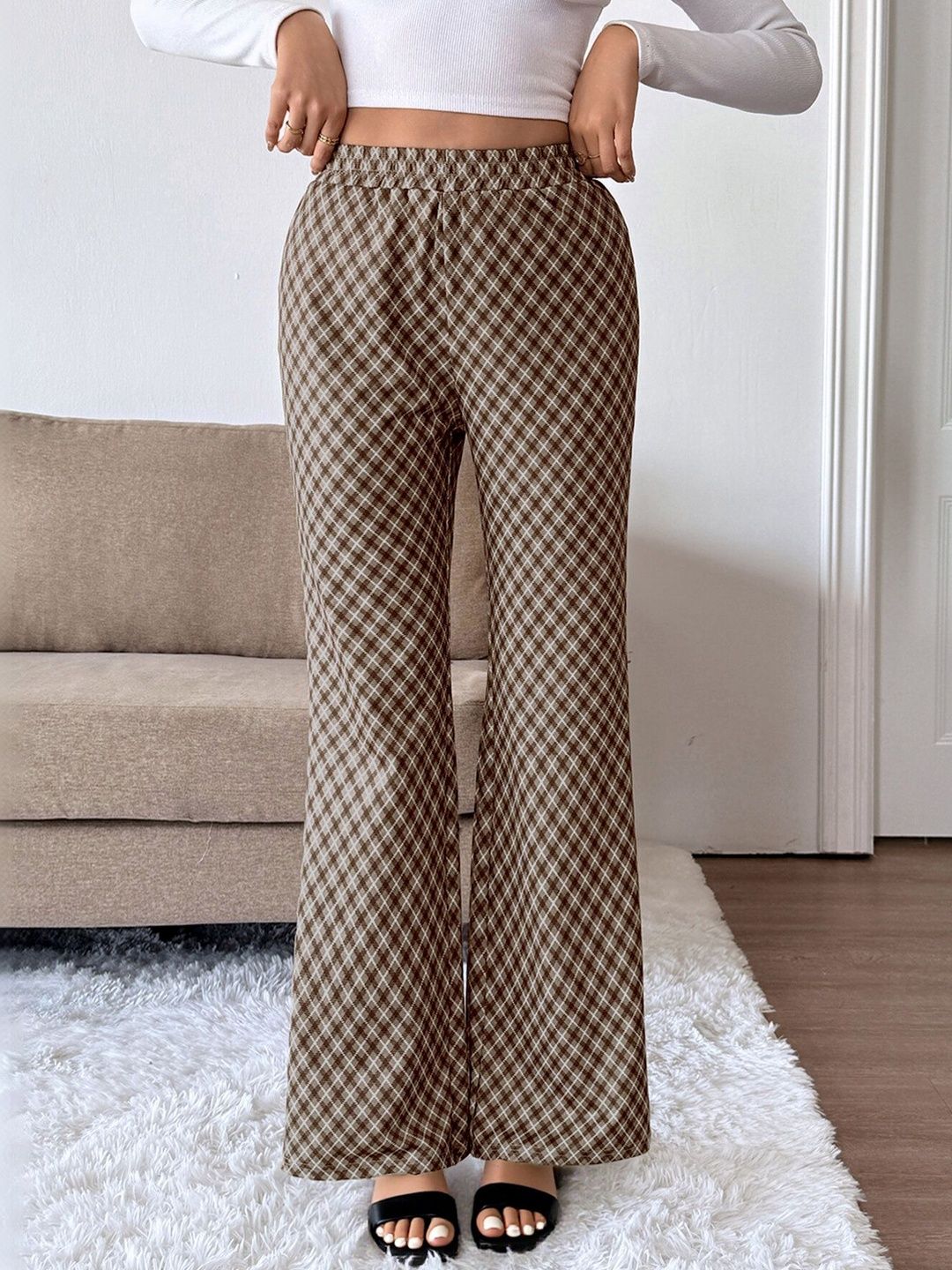 Women Checked Trousers
