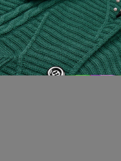 Women's Green Cardigan With Applique Detail