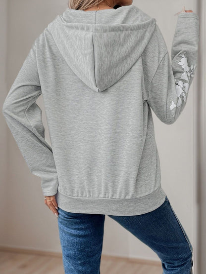 Women Printed Hooded Sweatshirt