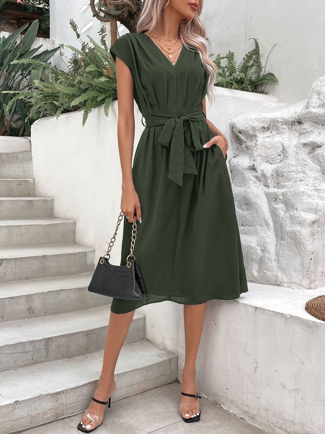 Fit & Flare Midi Dress