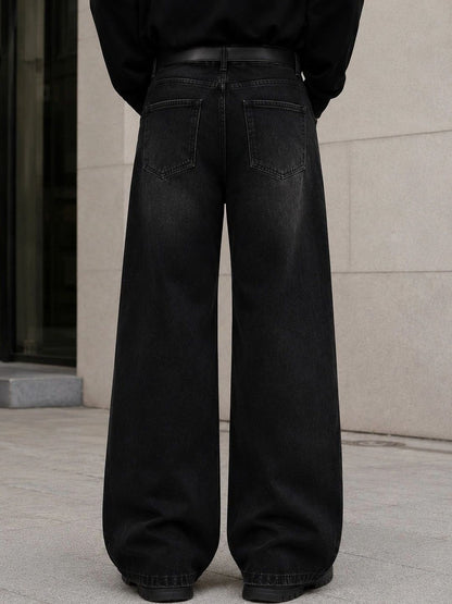Men Bootcut High-Rise Light Fade Jeans