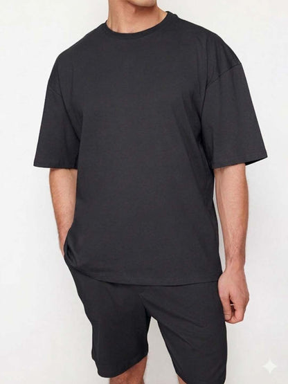 Round Neck Short Sleeves T-shirt with Shorts