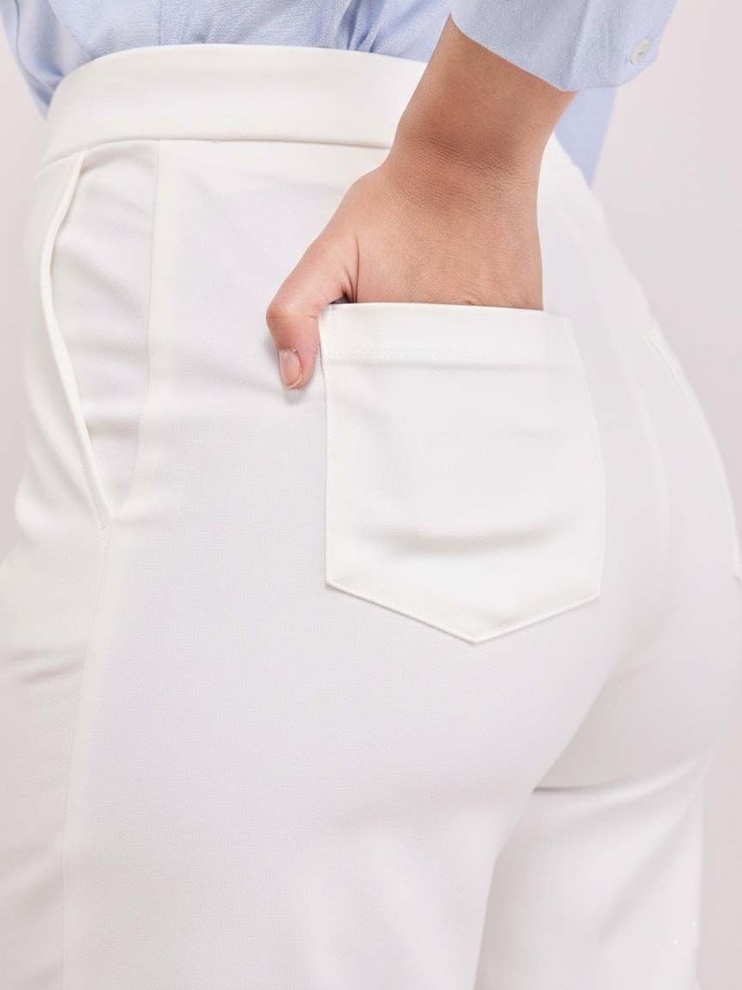 Women Straight Fit Wrinkle Free Trousers
