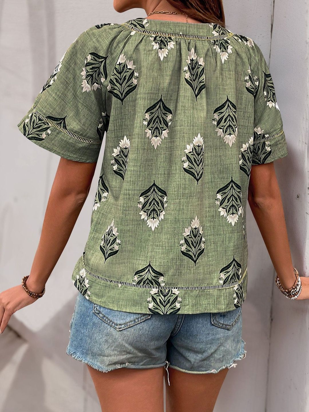 Floral Print Cotton Top