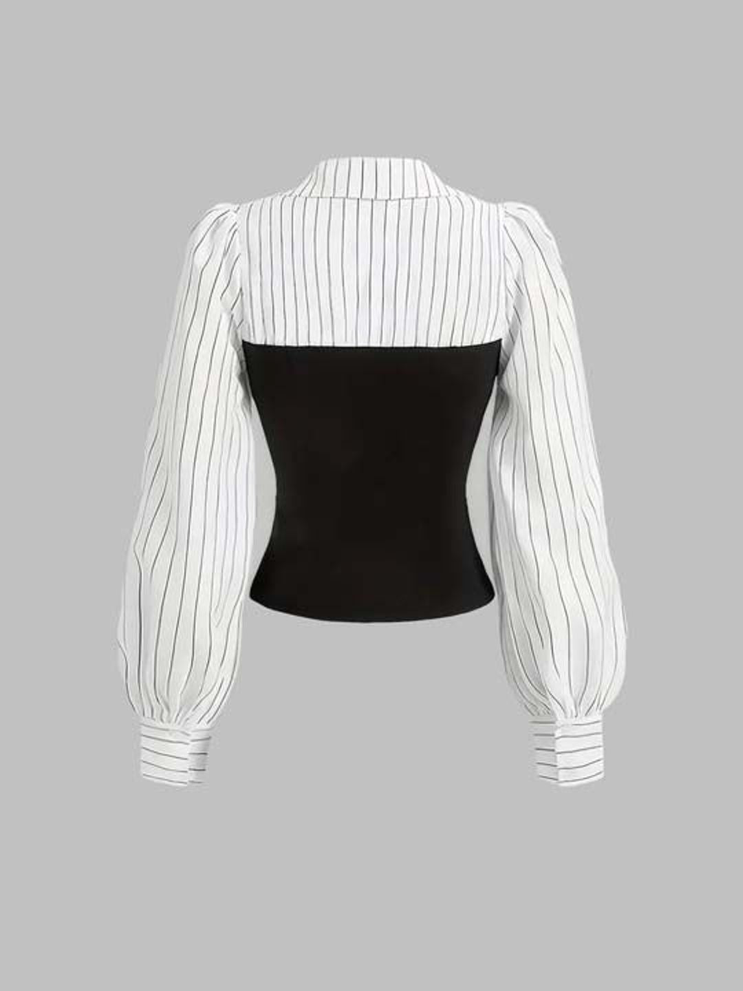 Striped Shirt with Solid Palazzos