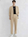 Solid Blazer with Trousers