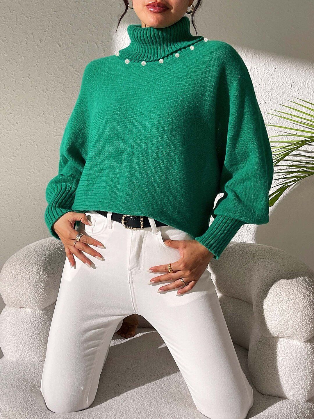 Women Pullover with Embellished Detail